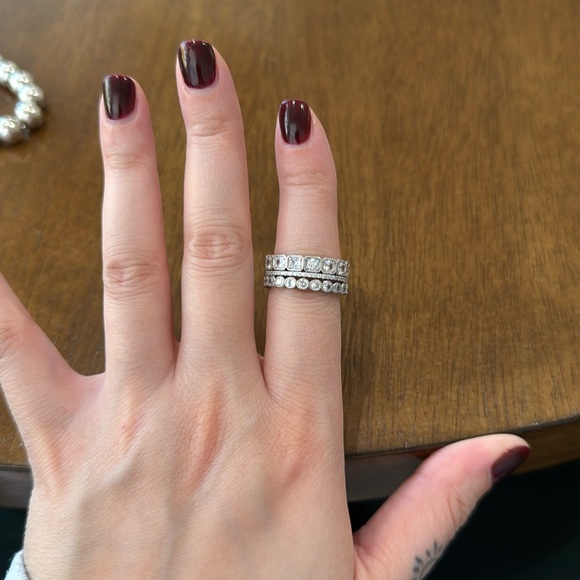 Silver ring stack - Picture 2 of 2